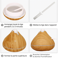 Diffuseur Huile Essentielle Bois LED 350ML
