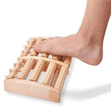 Pied sur Ensemble Rouleaux Massage Pieds en Bois