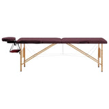 Table de Massage Pliante Bordeaux Bois